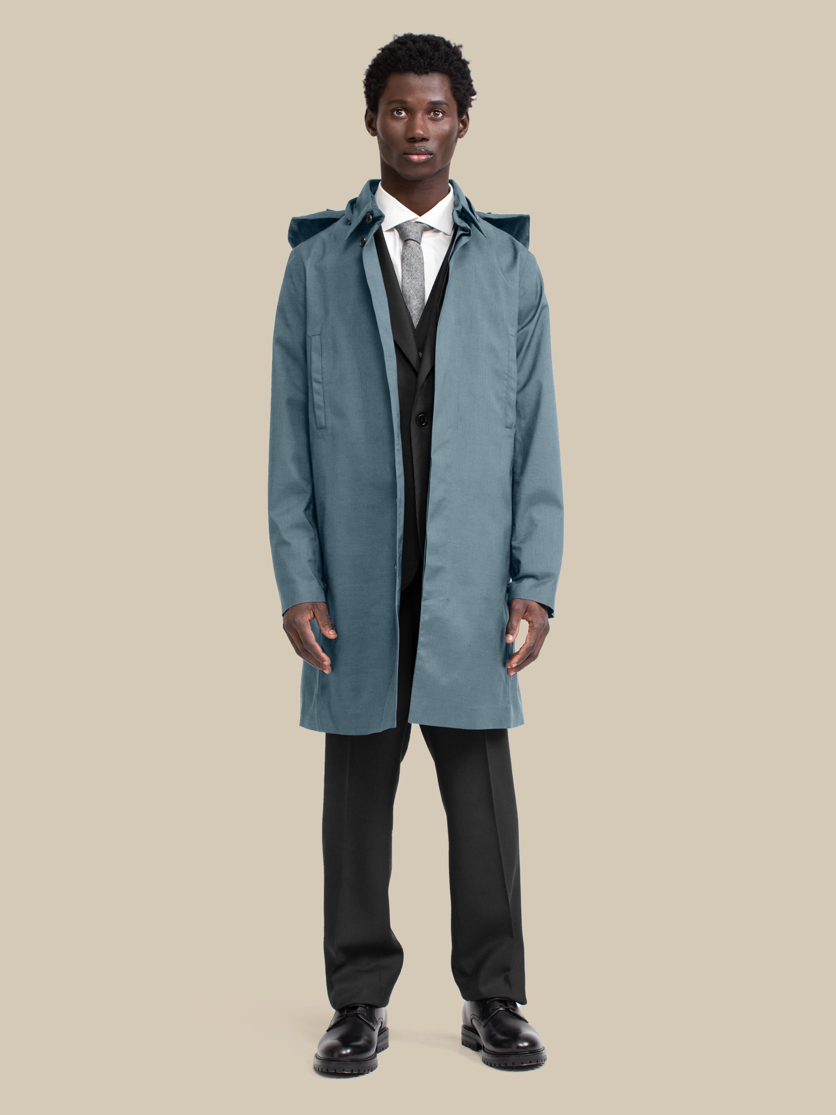 Single Breasted Homme / mixed-titanium-blue-grey