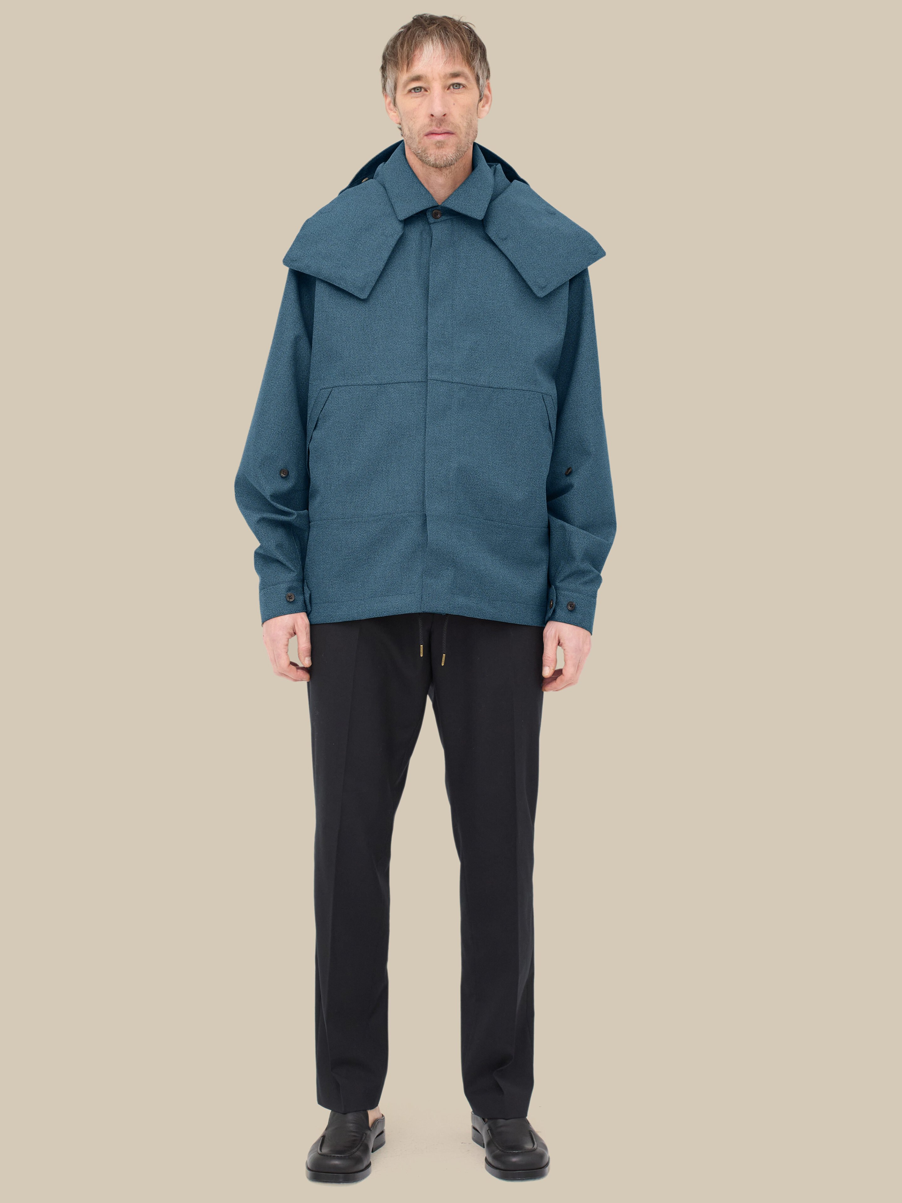Harmattan Unisex Cropped / hopsack-indigo